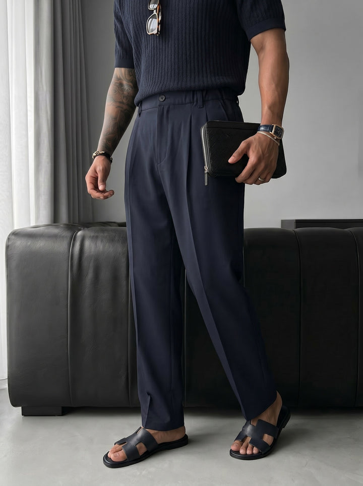 Baggy Chino Trousers - Blue