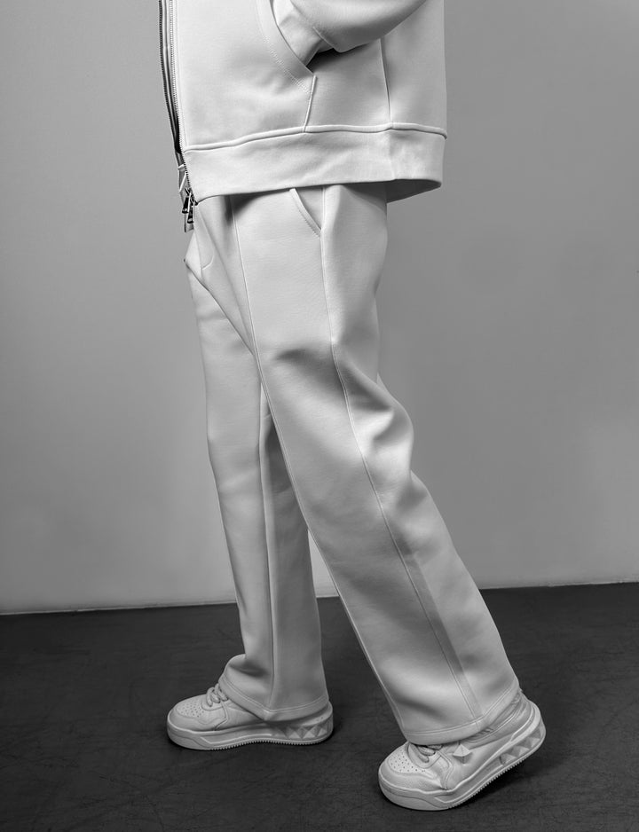 Loose Fit Seam Trousers - Ecru