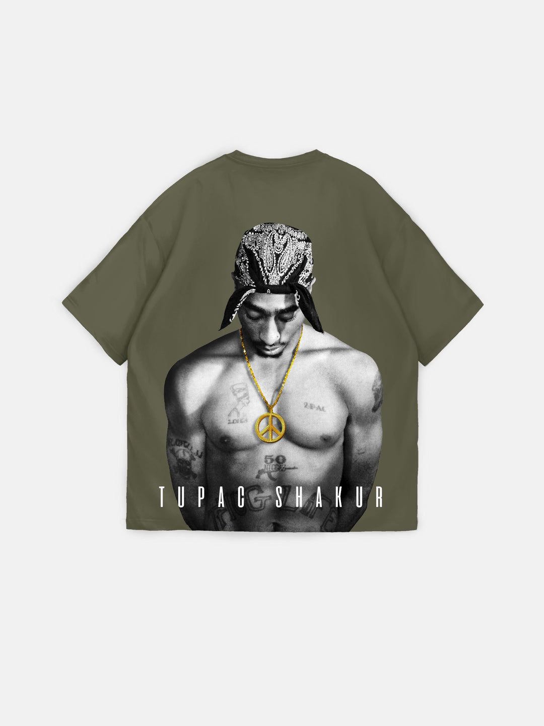 Oversize Tupac Shakur T-shirt - Terrarium