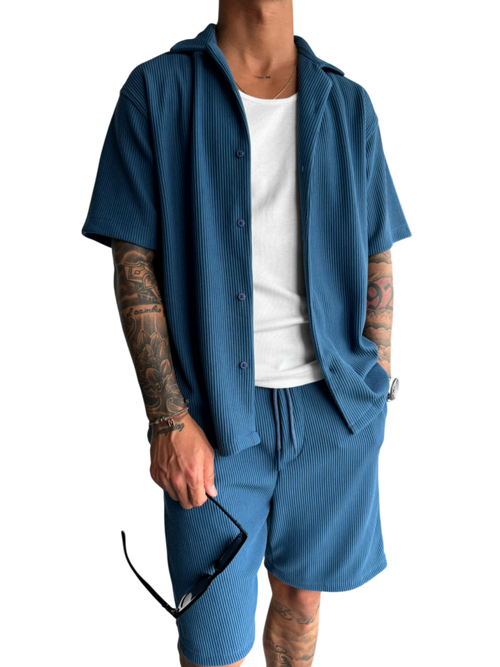 Oversize Cord Shirt - Indigo