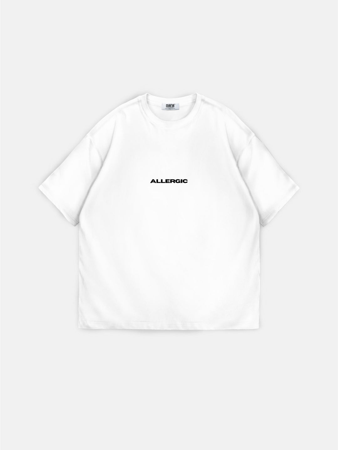 Oversize 'I am Allergic to People' T-shirt - Ecru
