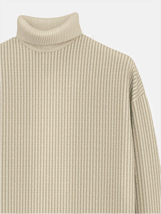 Oversize Collar Knit Sweater - Stone