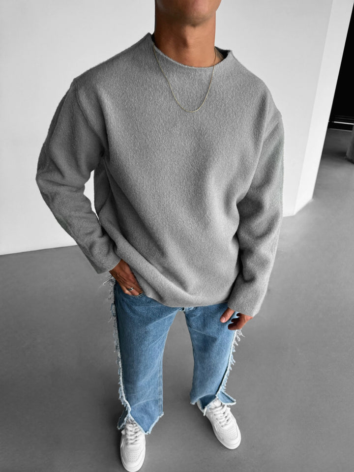 Oversize Fleece Sweatshirt - Grey