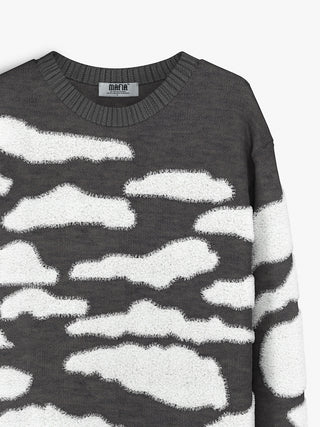 Oversize Knit Cloud Sweater - Anthracite