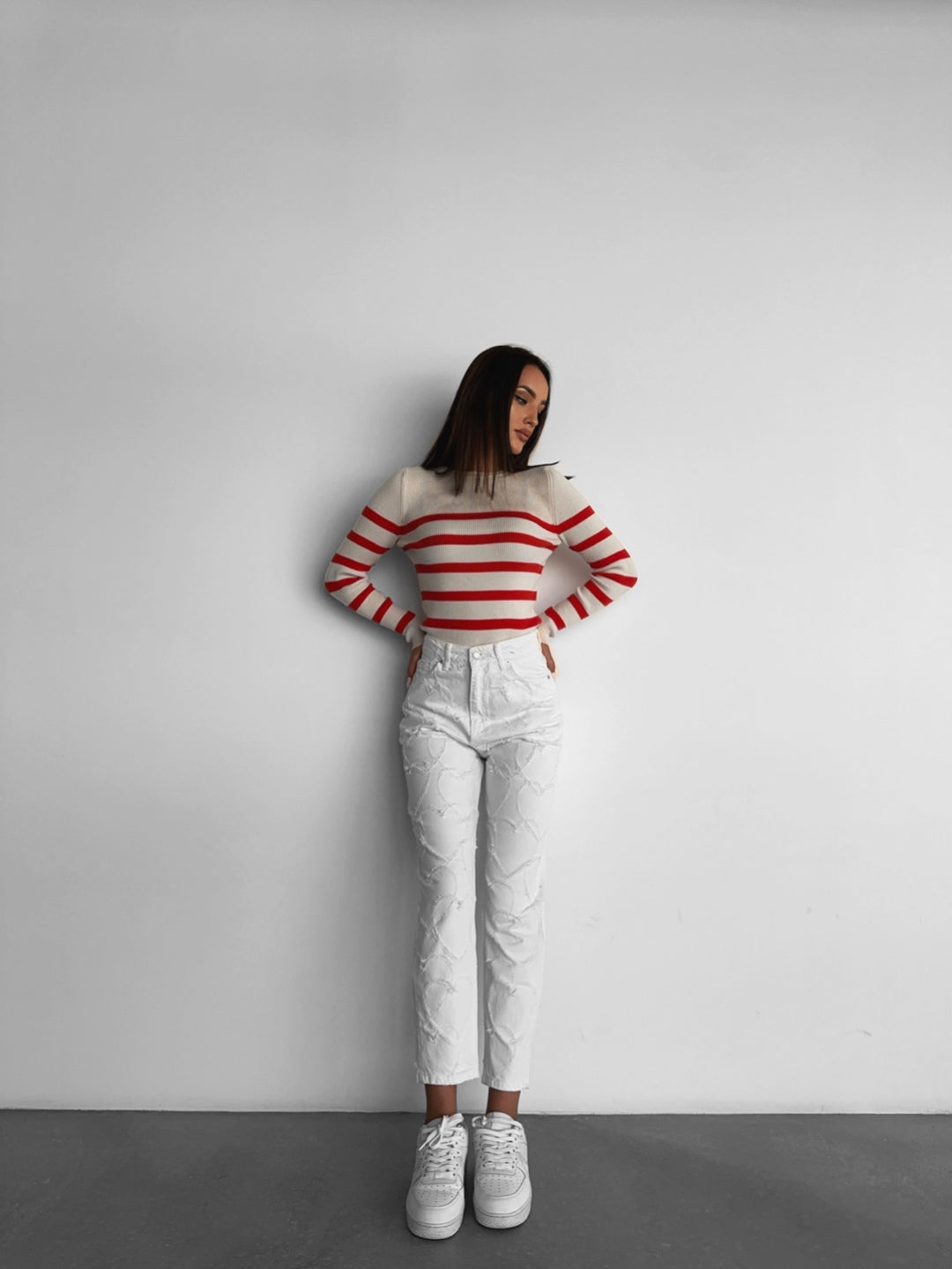 Skinny Textured Top - Orange