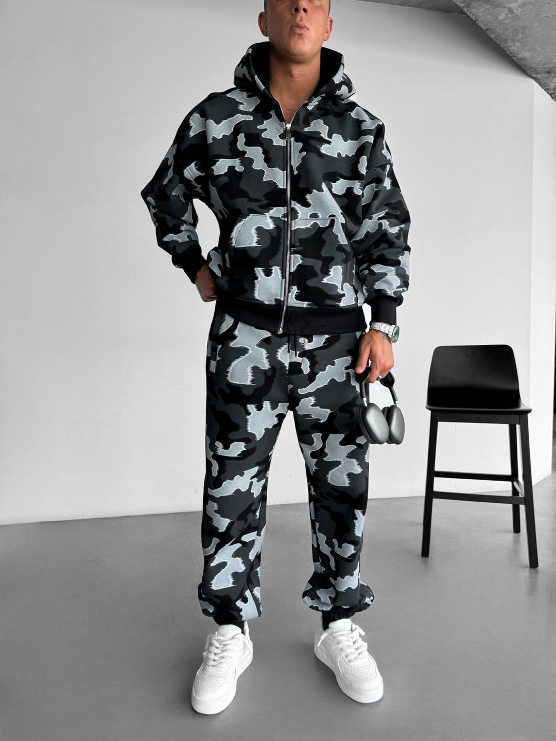 Camouflage Sweatpants - Black