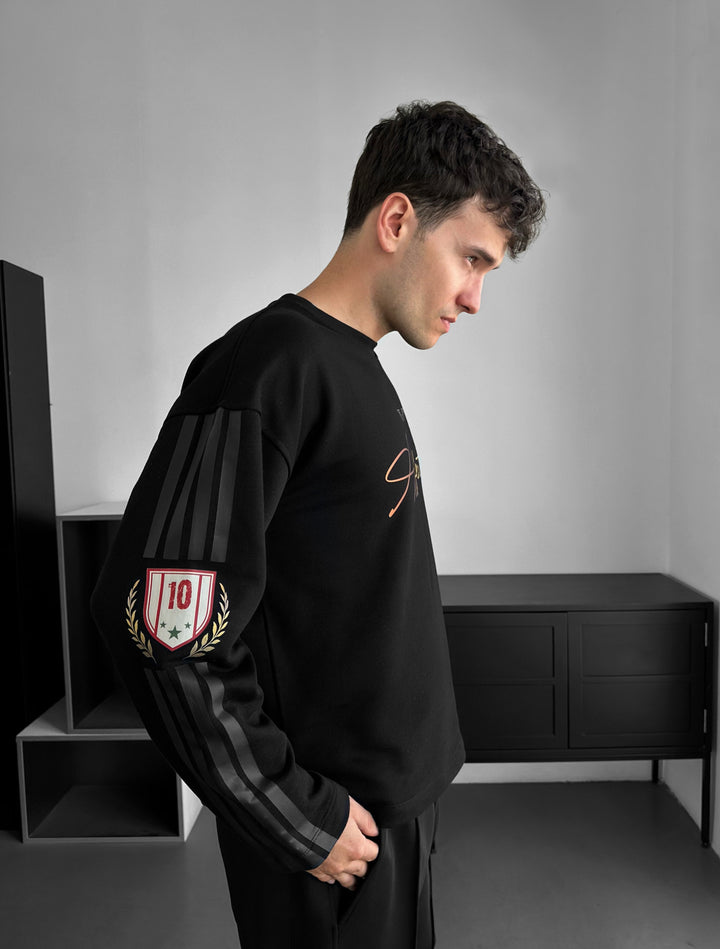 Oversize Affected Sweatshirt - Black