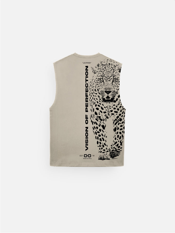 Oversize Leopard Tanktop - Silver Lining