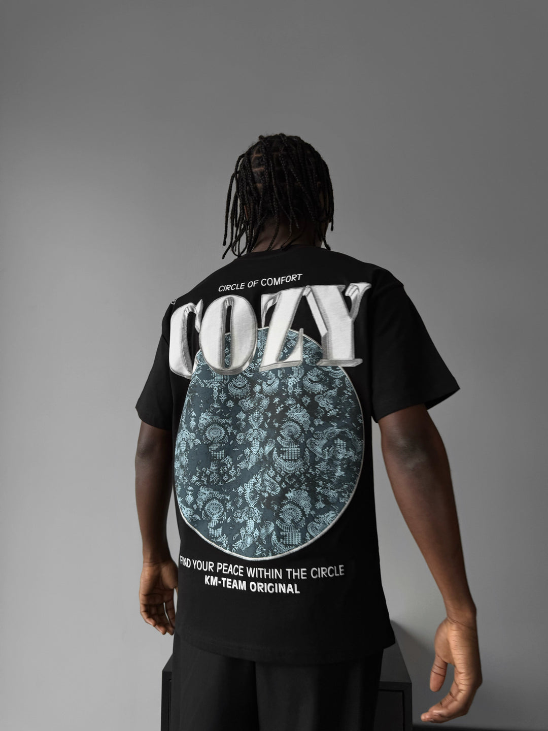 Oversize 'Cozy' T-Shirt - Black