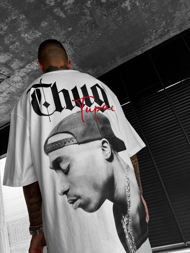 Oversize Thug Life T-shirt - Ecru