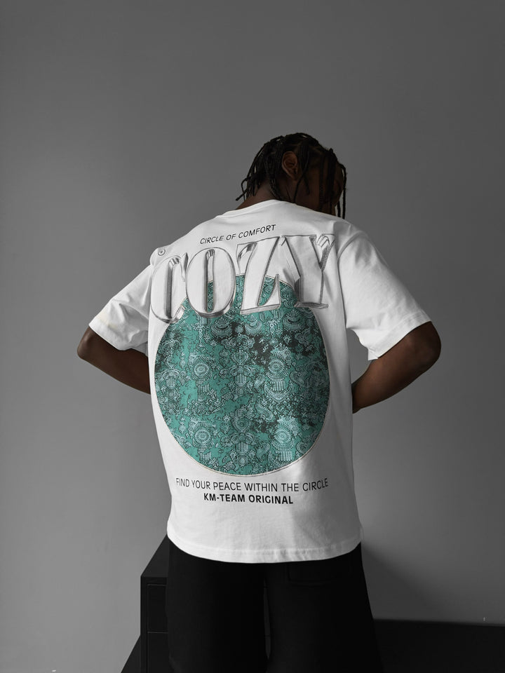 Oversize 'Cozy' T-Shirt - Ecru