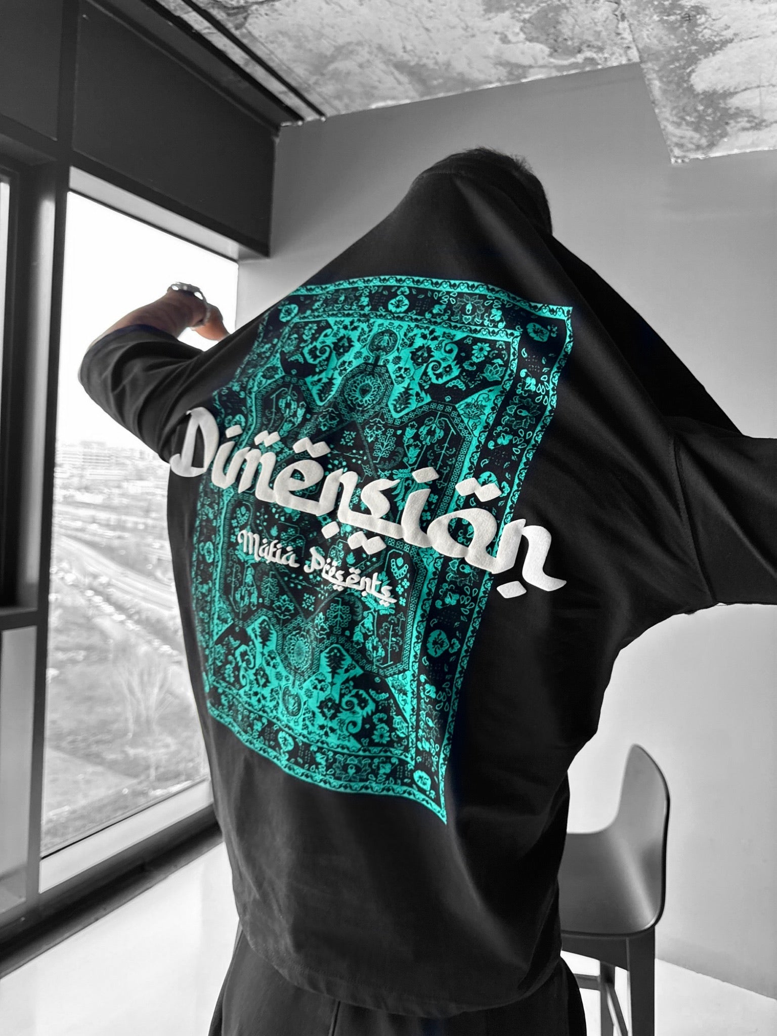 Black and turquoise hoodie online