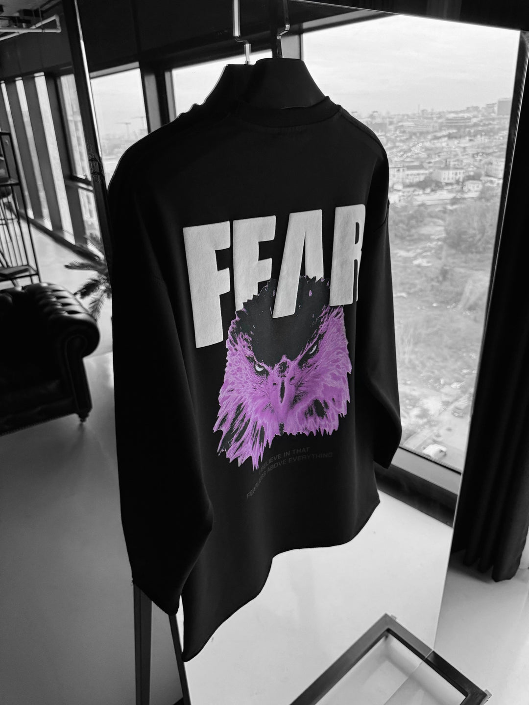 Oversize Fear Sweater - Black