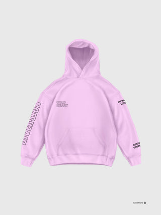 Oversize Cold Heart Hoodie - Lila