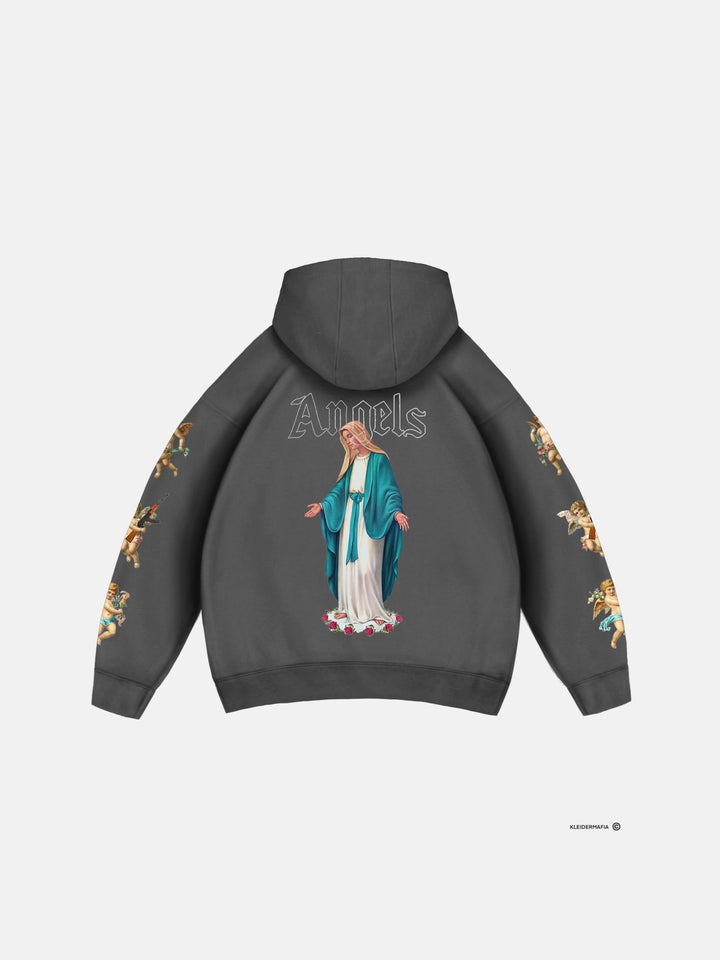 Oversize Angels Hoodie - Anthracite