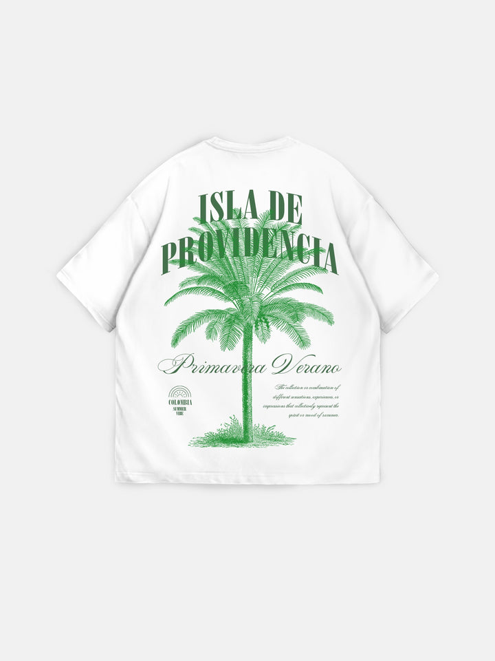 Oversize Isla de Providencia T-Shirt - White