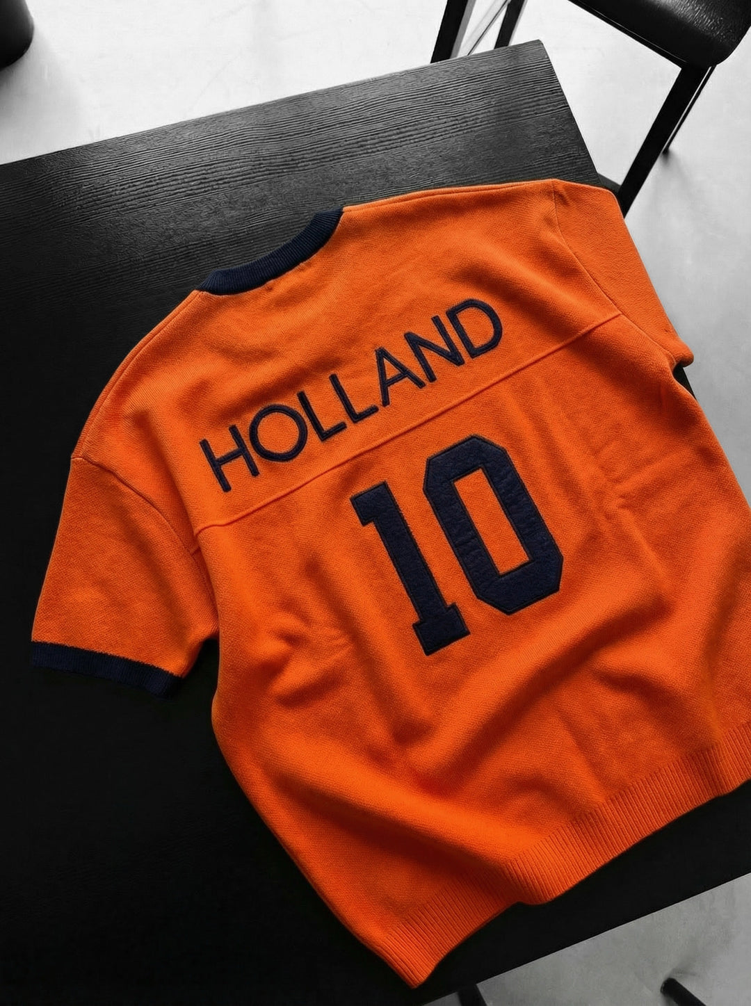 Oversize Holland Knit T-shirt - Orange