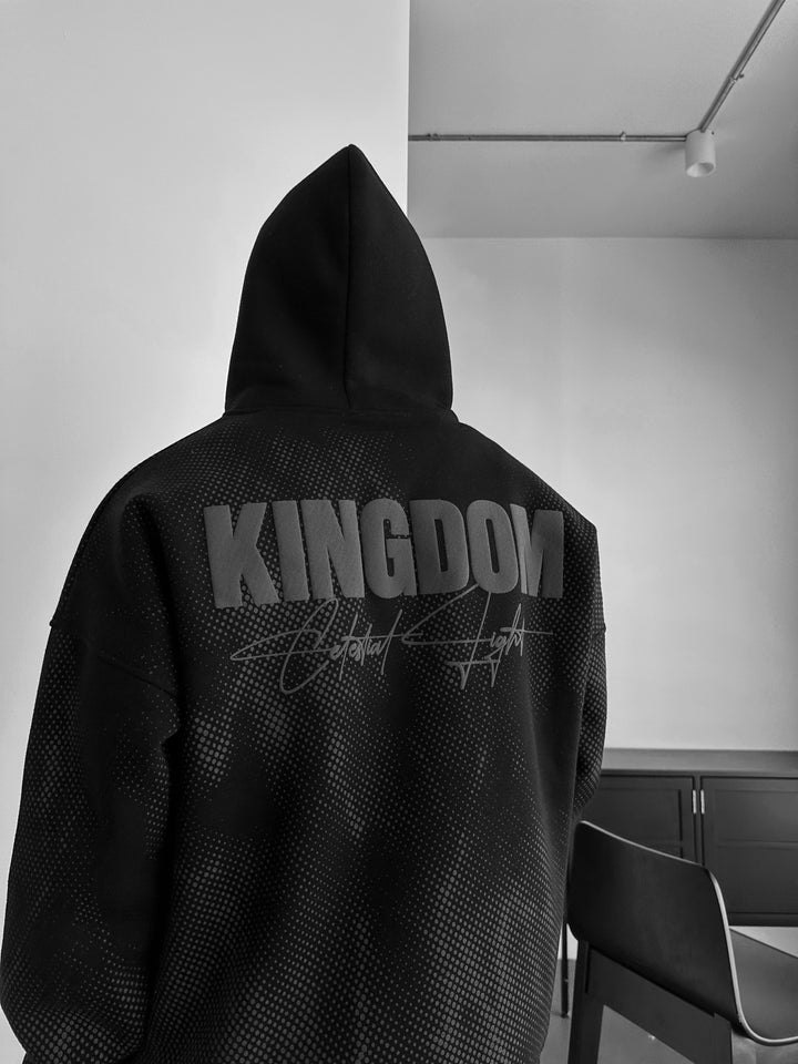 Oversize Kingdom Hoodie - Black and Anthracite