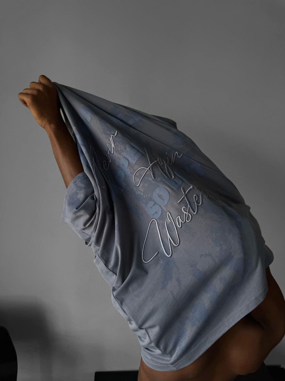 Oversize 'don’t waist it' T-Shirt - Stormy Weather