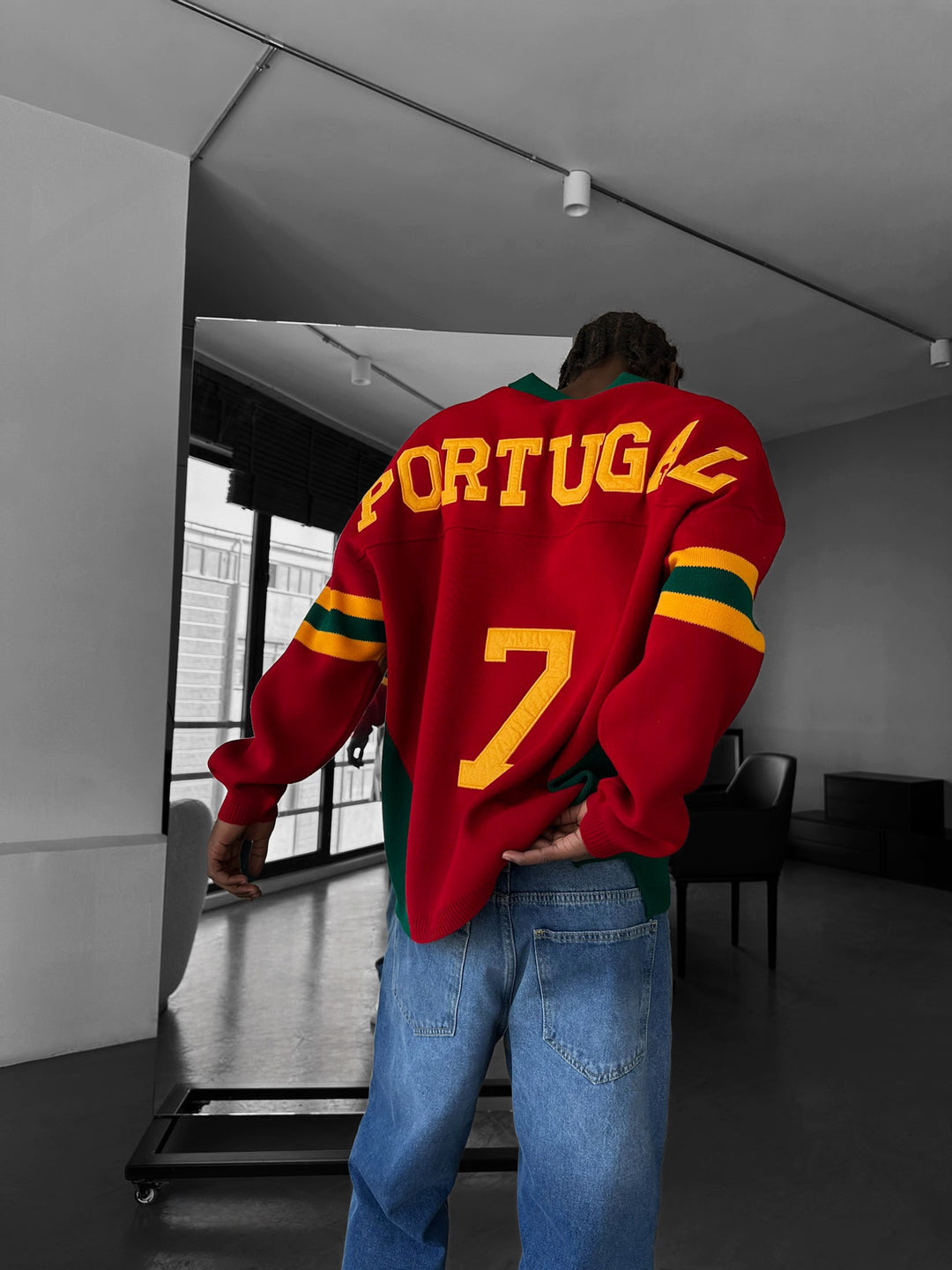 Oversize Portugal Knit Sweatshirt - Bordeaux