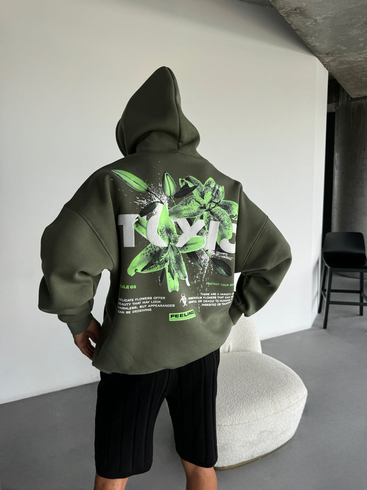 Oversize Toxic Hoodie - Four Leaf Clover