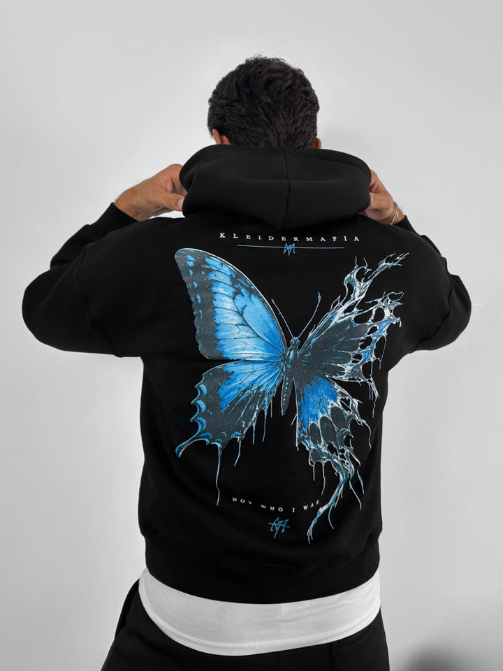 Oversize Broken Butterfly Hoodie - Black