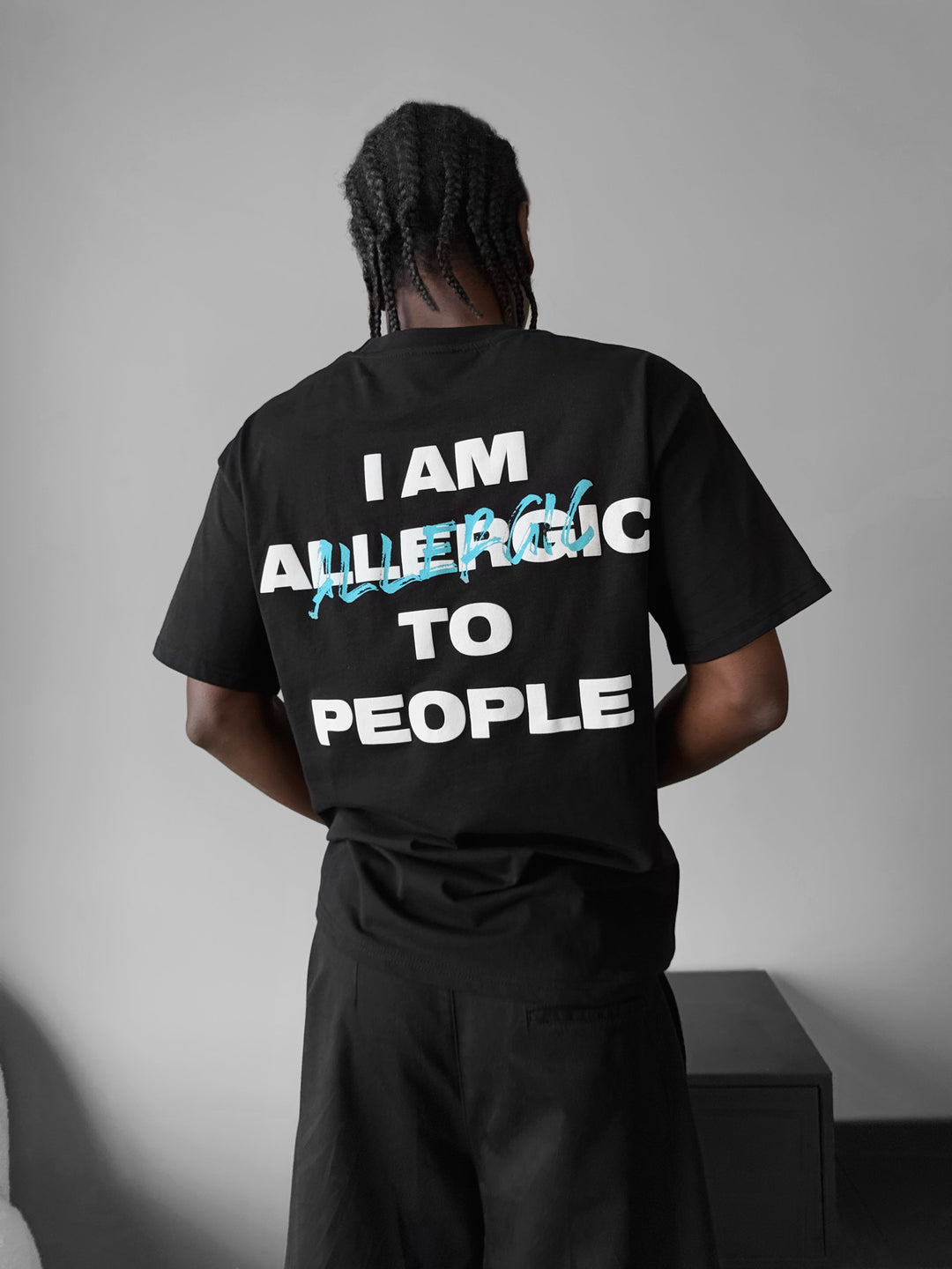 Oversize Allergic T-Shirt - Black