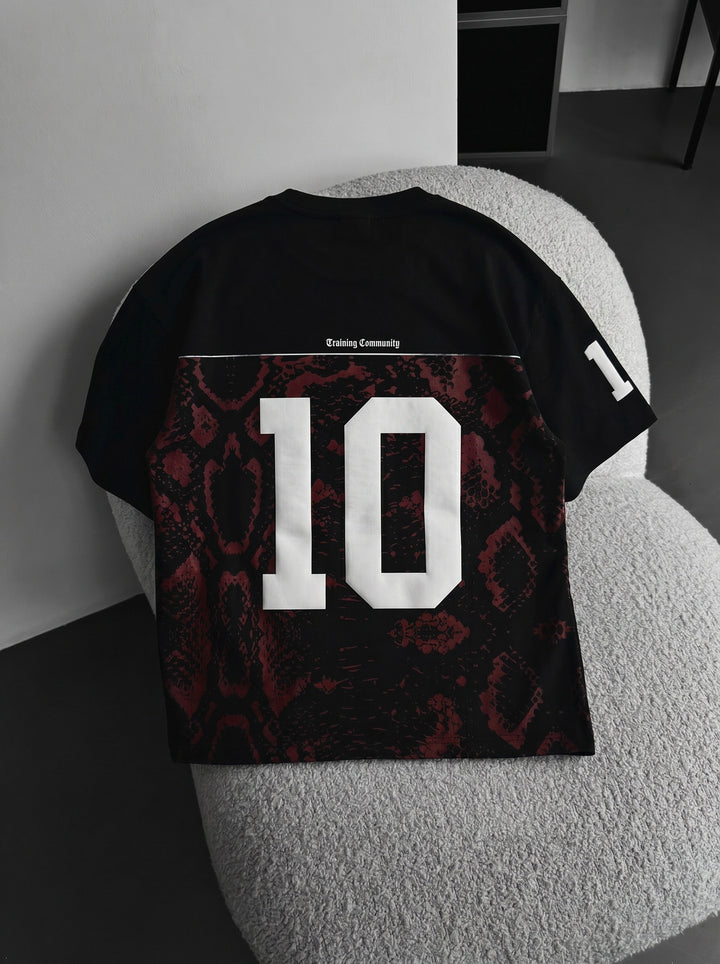 Oversize Brooklyn T-shirt - Black and Bordeaux