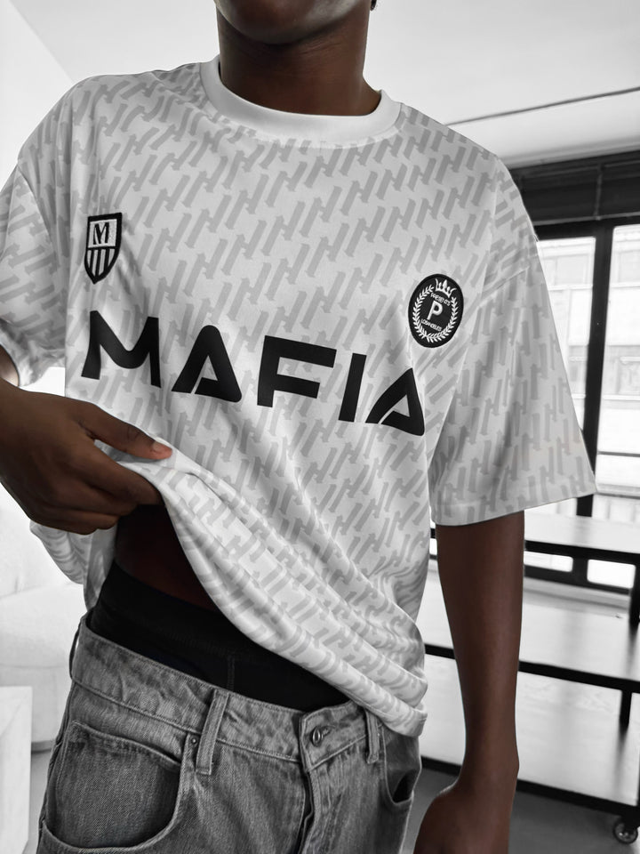 Oversize Mafia Trikot T-Shirt - White