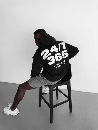 Oversize 24/7 Hoodie - Black