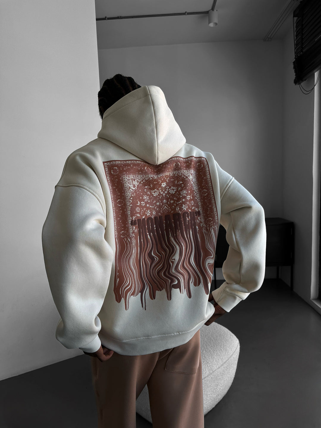 Oversize Monarch Hoodie - Beige