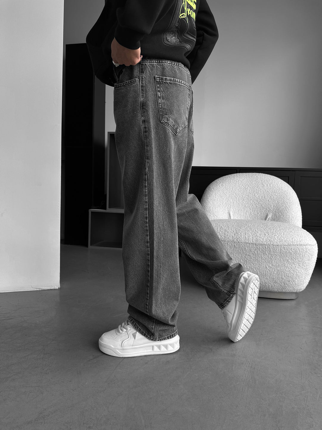 Relax Baggy Jeans - Anthracite