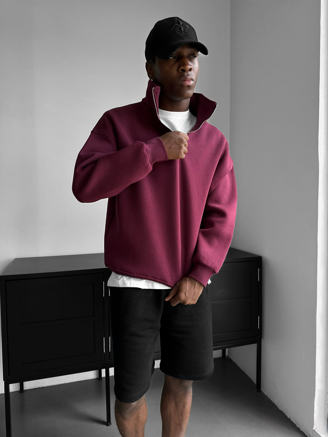 Oversize Half-Zip Polo Sweatshirt - Port Royale