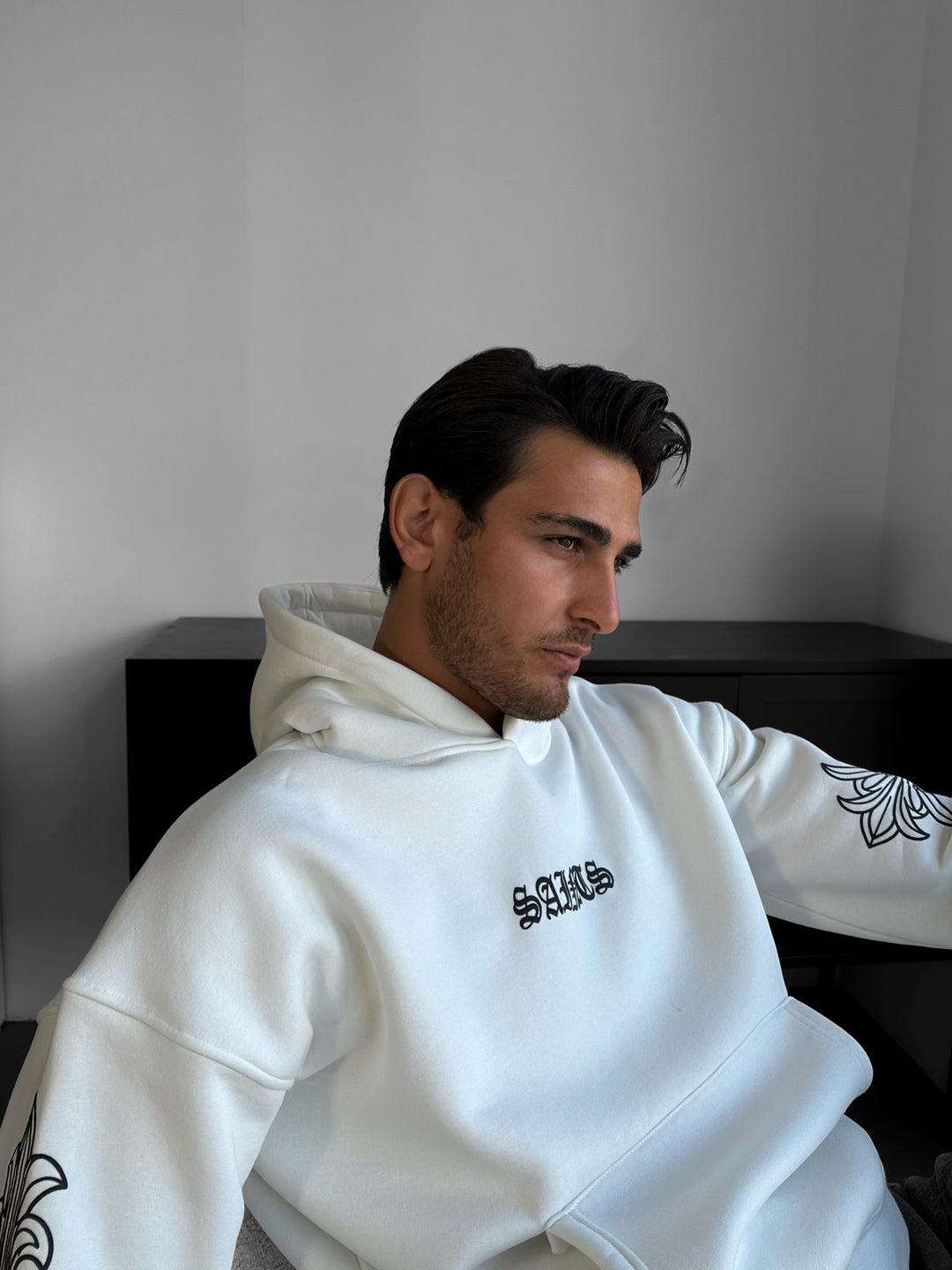 Oversize Saints Hoodie - White