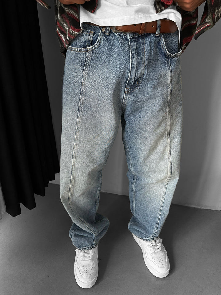 Front Line Baggy Jeans - Light Blue