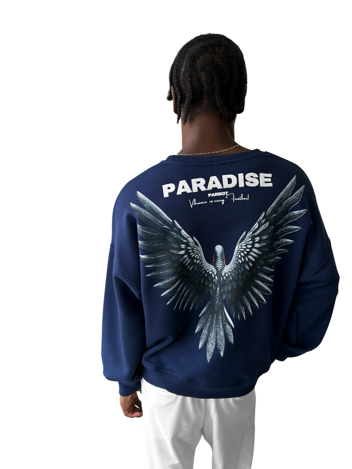 Oversize Paradise Sweater - Navy Blue