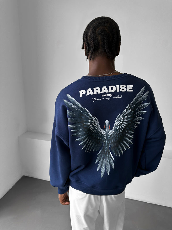 Oversize Paradise Sweater - Navy Blue