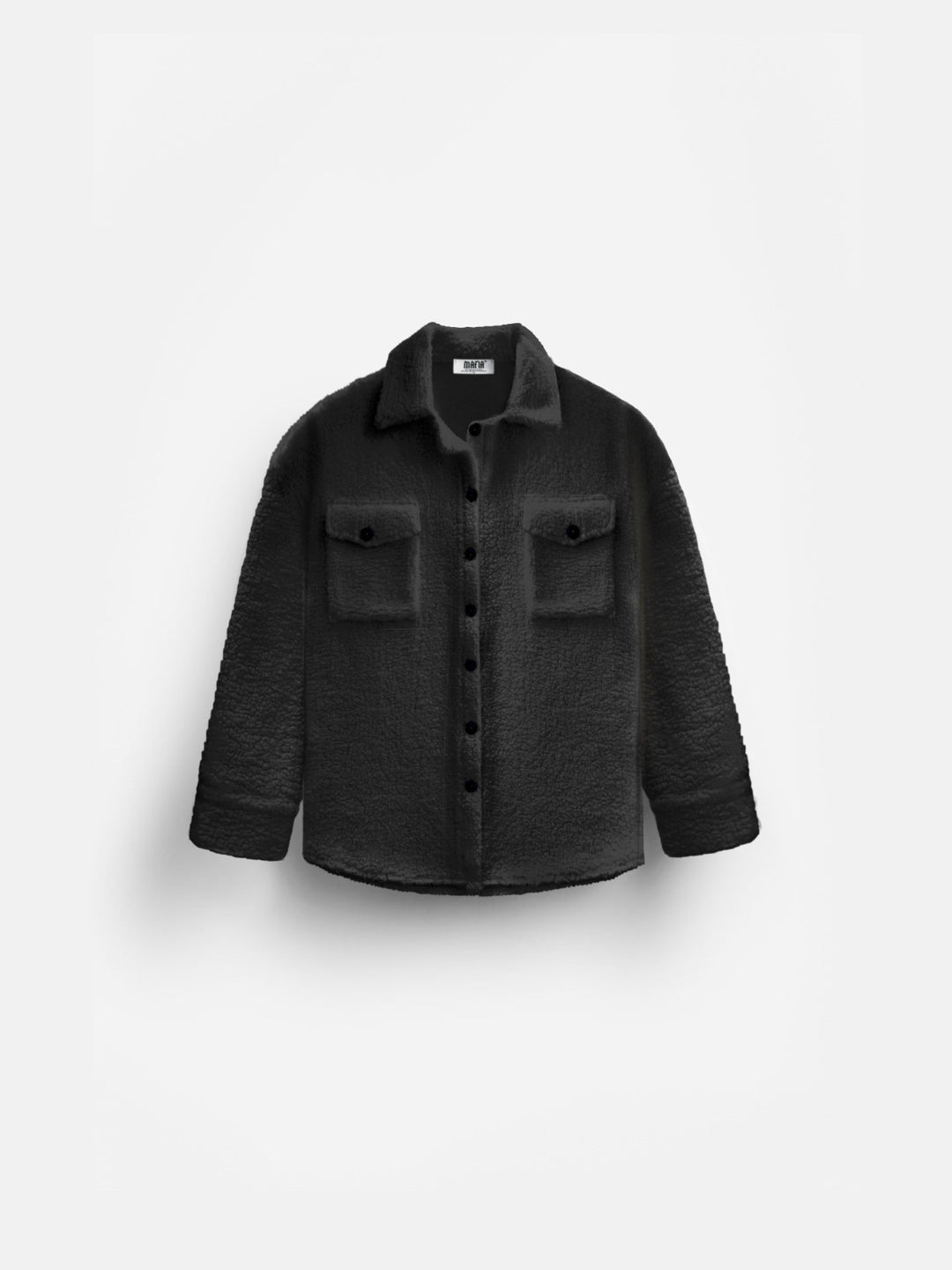 Oversize Plush Shirt - Black