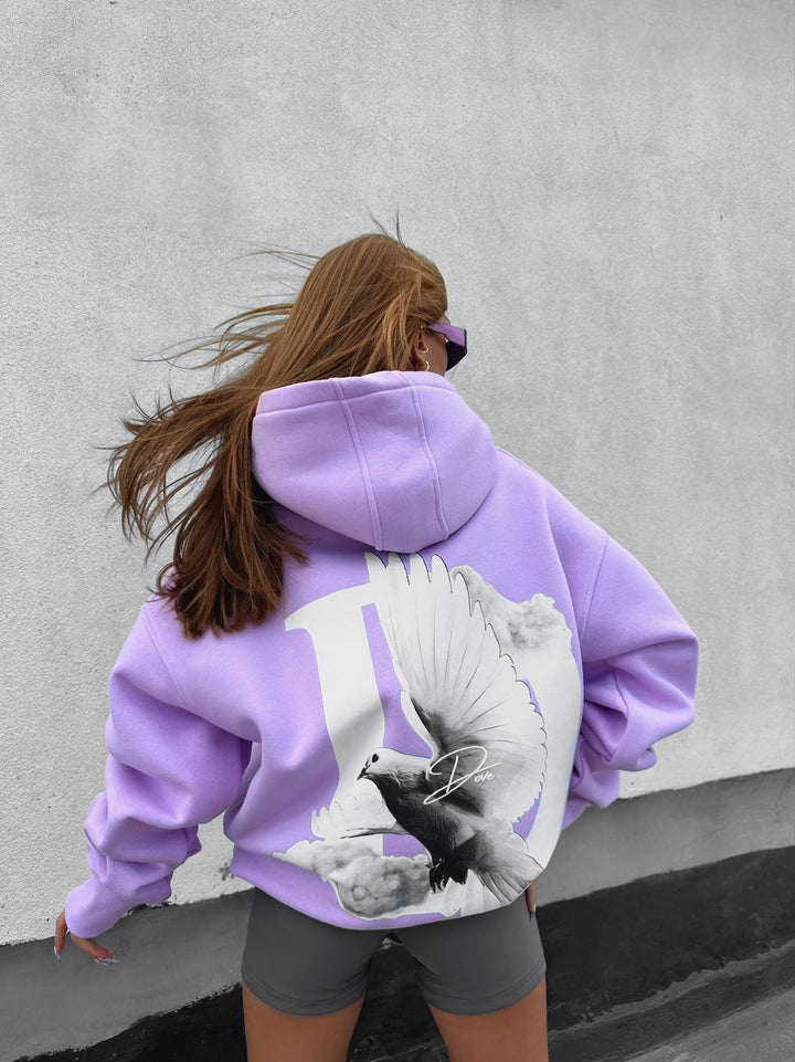 Oversize Dove Hoodie - Lilac