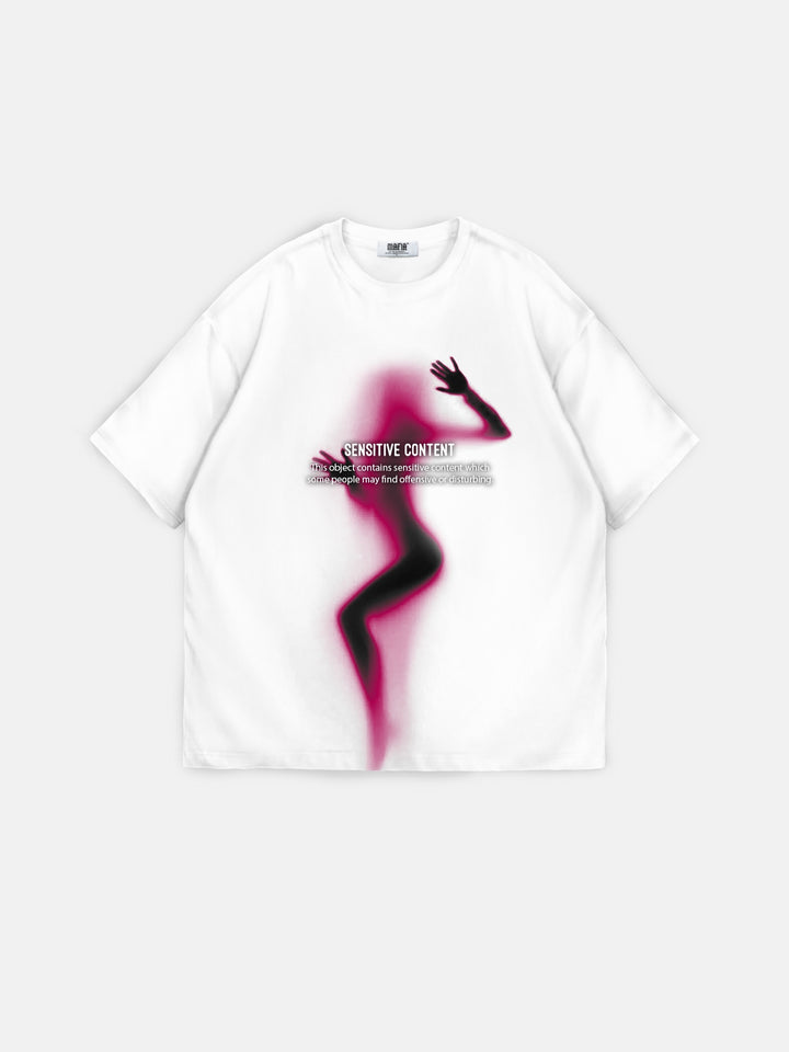 Oversize Sensitive Content T-Shirt - Ecru