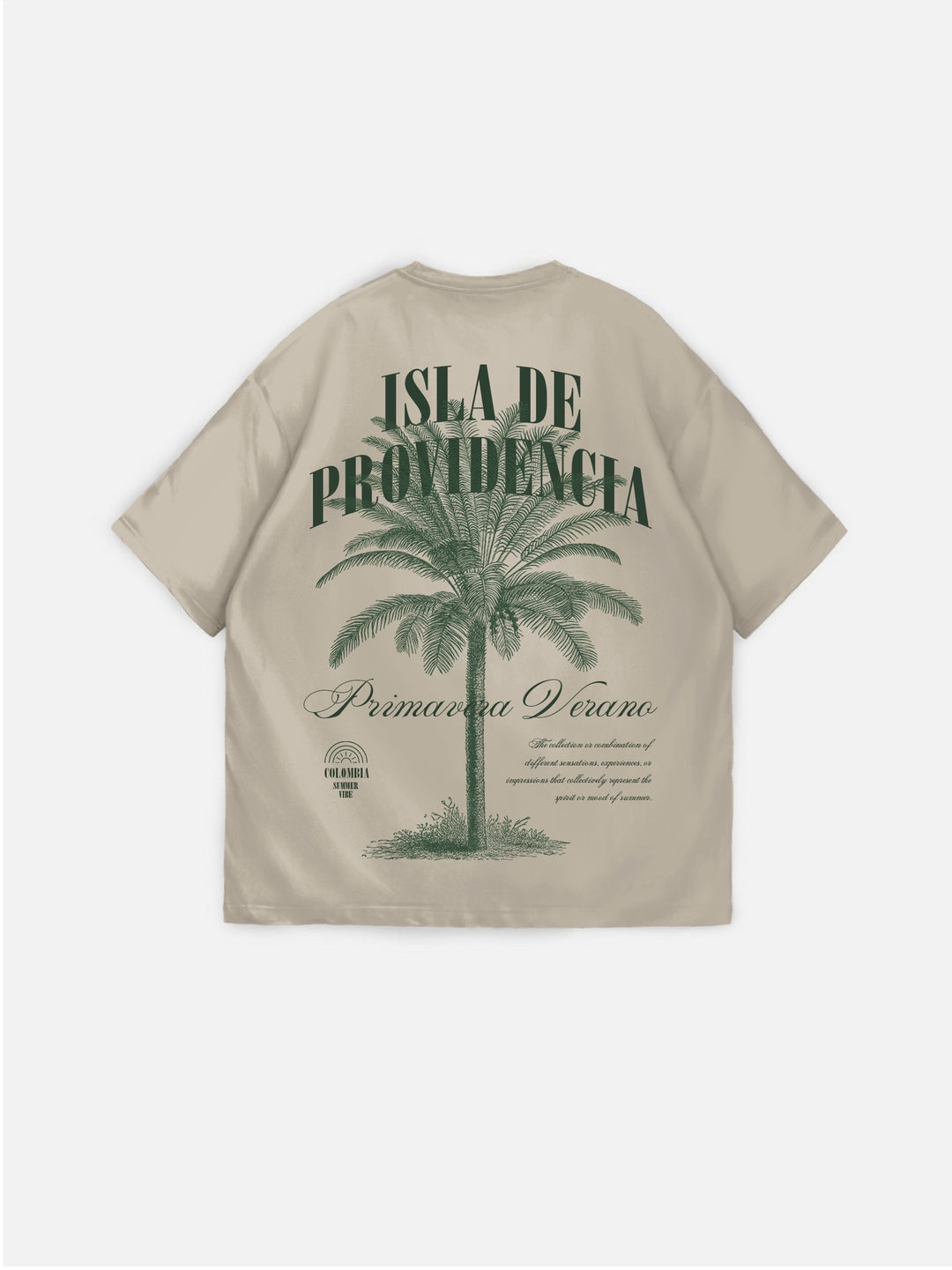 Oversize Isla de Providencia T-Shirt - Silver Lining