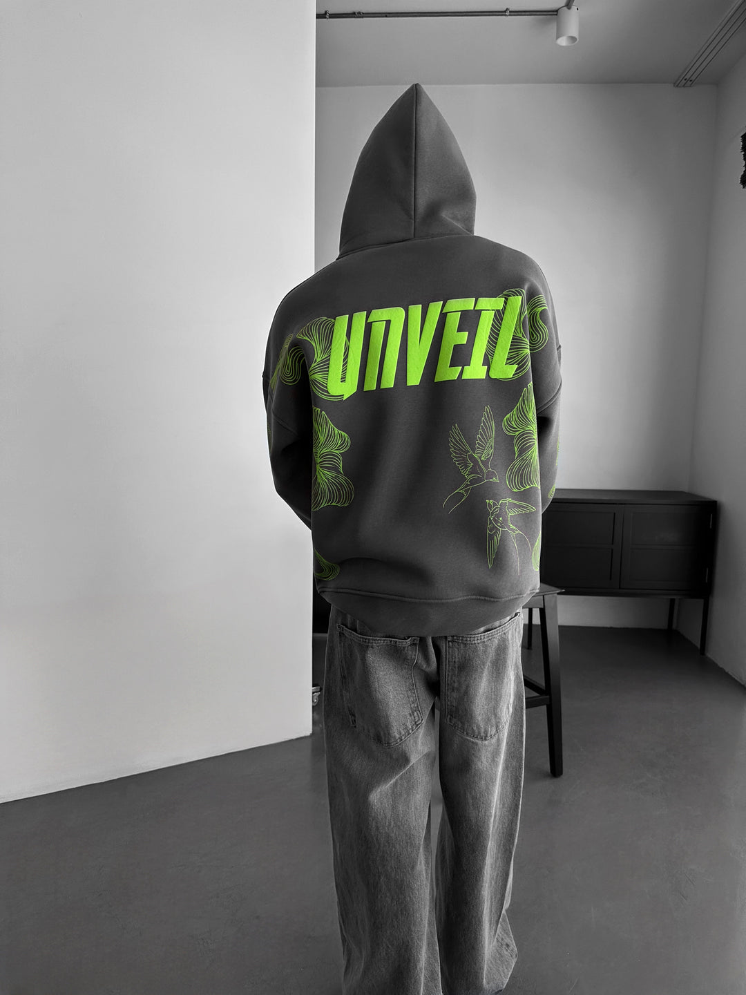 Oversize Unveil Hoodie - Anthracite
