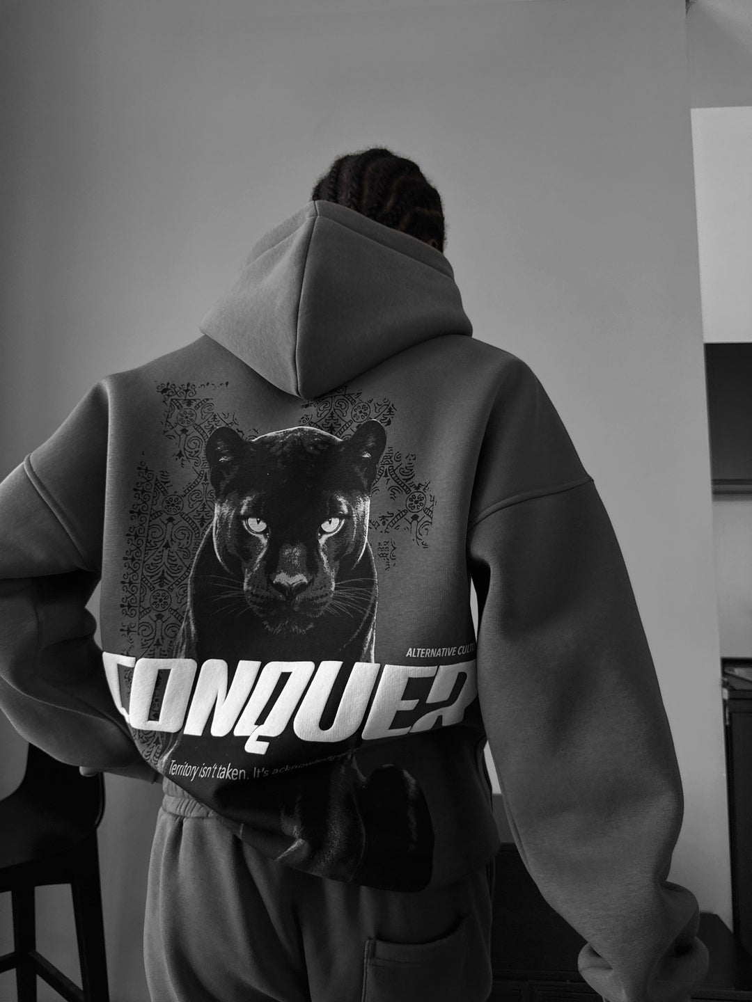 Oversize Conquer Hoodie - Anthracite