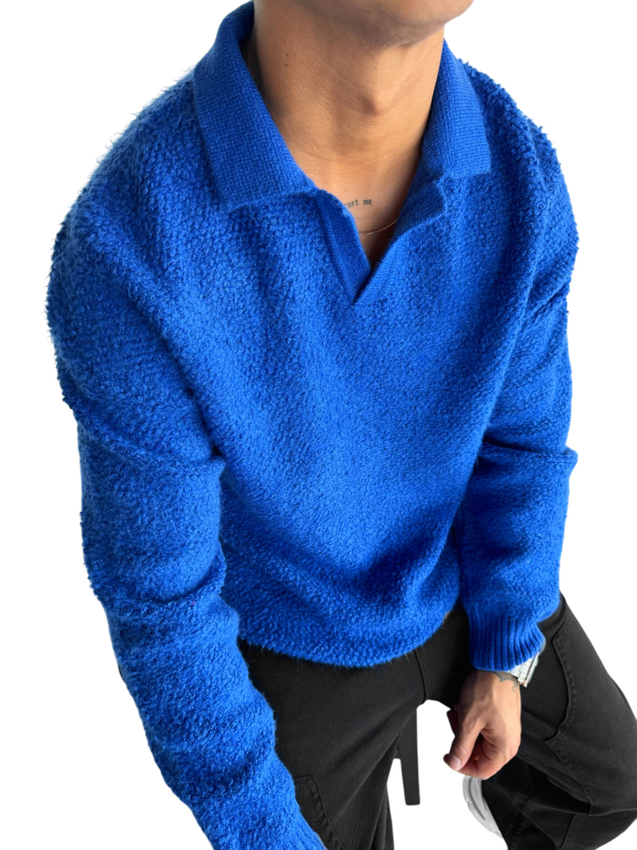 Knit Collar Brushed Pullover - Saks