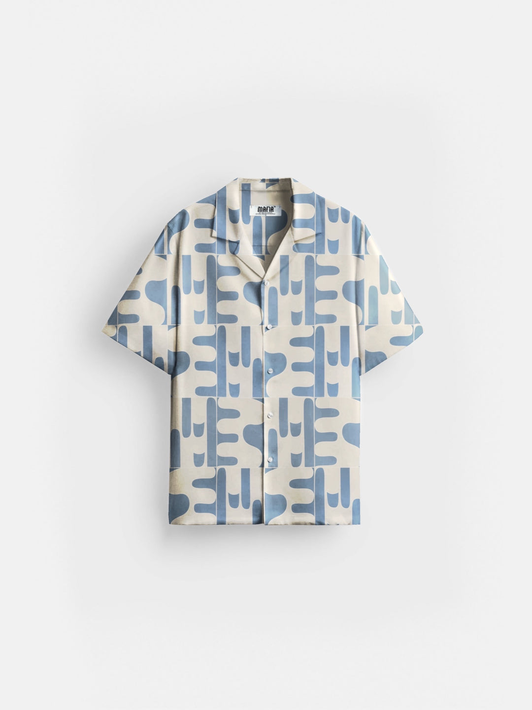 Oversize Print Shirt - Blue