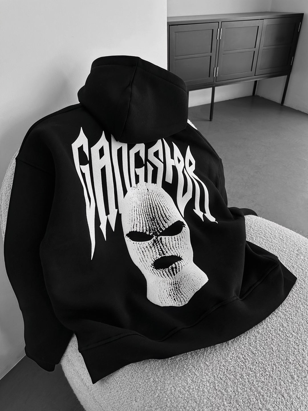 Oversize Gangster Hoodie - Black