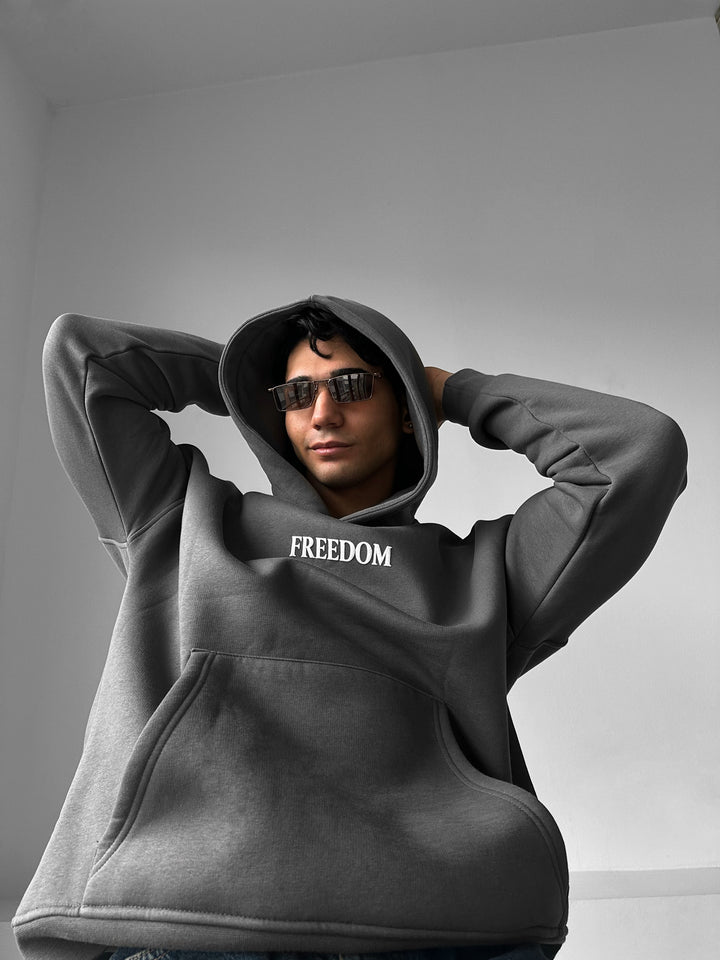 Oversize Freedom Hoodie - Anthracite