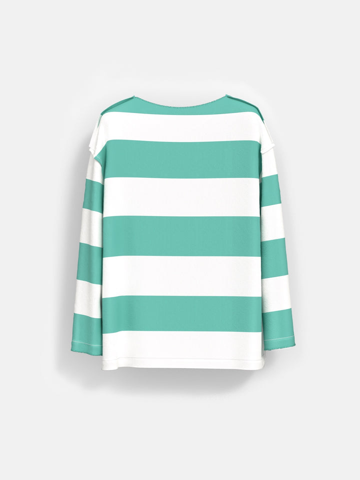 Oversize Strip Sweater - Mint