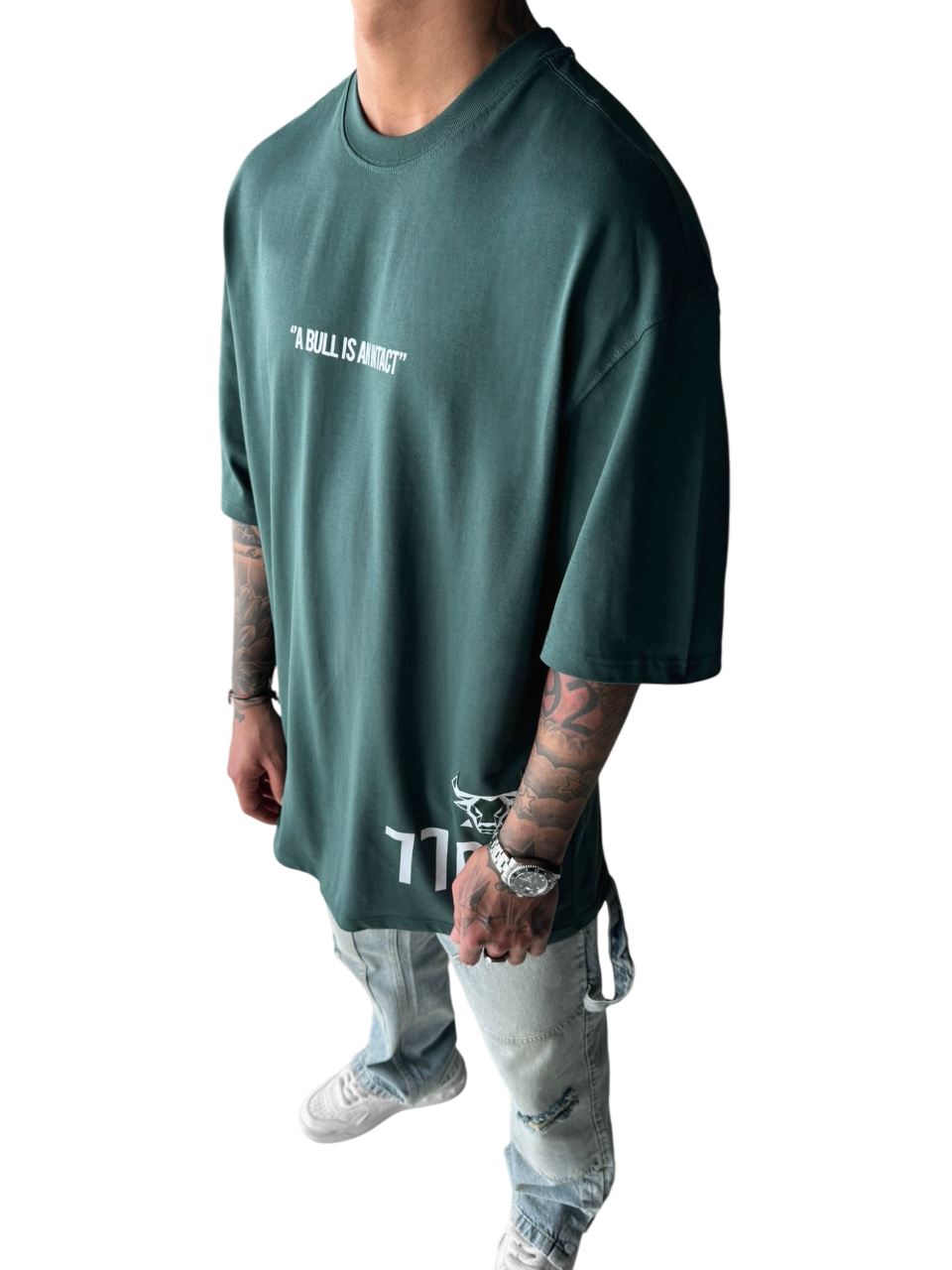 Oversize Bull T-shirt - Petrol