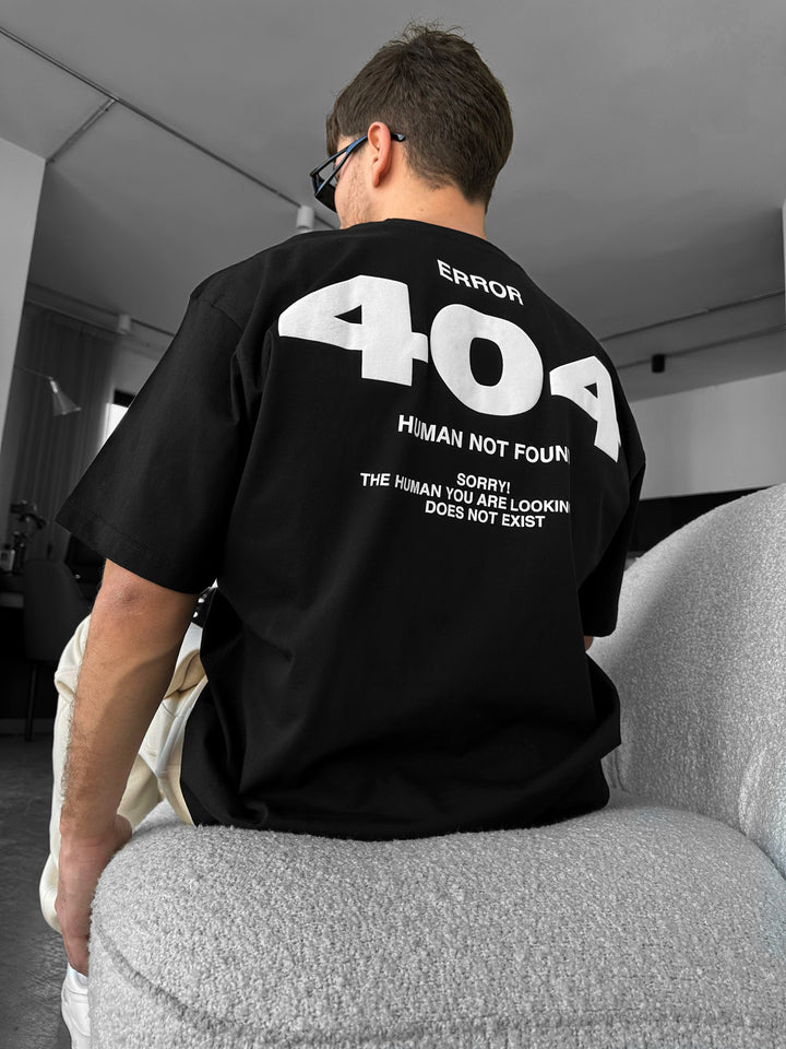 Oversize 404 T-shirt - Black and White